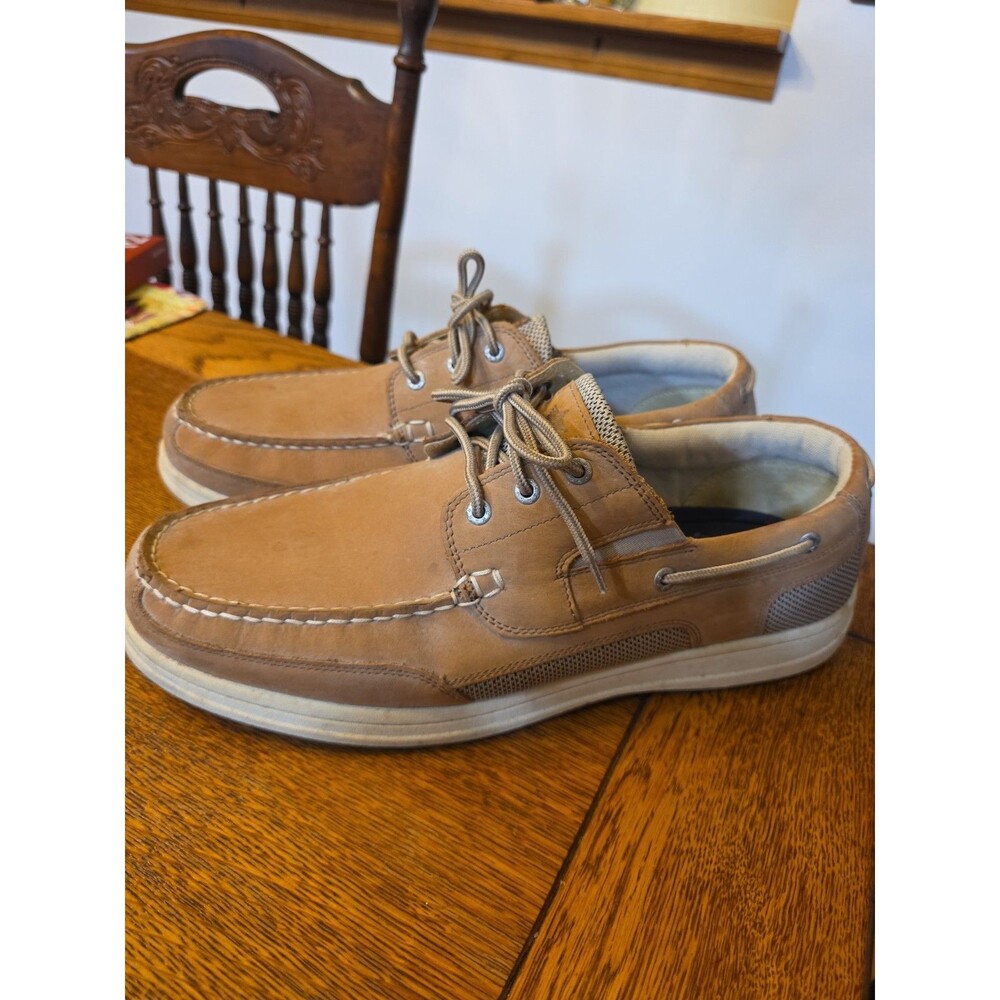 Dockers Boat Shoe mens size 14M leather 90-38611 Tan/Taupe Casual leather